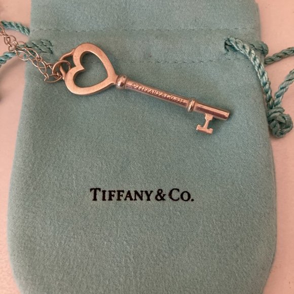 Authentic Tiffany & Co. Heart Key Necklace - Picture 1 of 3